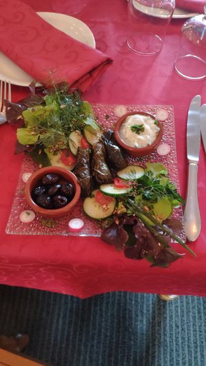 Stuffed Vine Leaves at La Maison du Vert in Ticheville