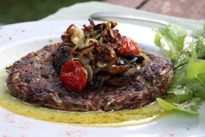 Rösti aux champignons  at La Maison du Vert in Ticheville