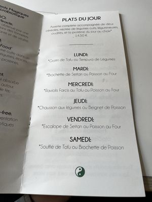 Menú  at Guen Mai in Paris