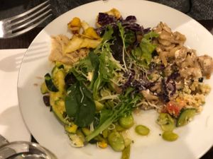 Salad buffet selection at La Faim des Haricots - Puits Vert in Toulouse