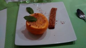 Crema de naranja (orange vegan cream) at Manger Autrement in Toulouse
