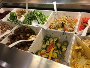 salad bar at Osho's Place in Cologne