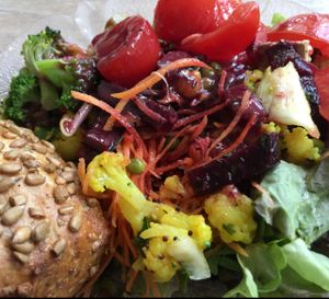 salad at Osho's Place in Cologne