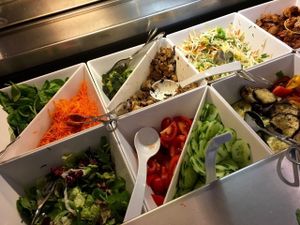 salads at Osho's Place in Cologne