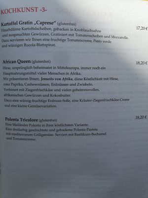 Menu Hauptgerichte at Radieschen in Darmstadt