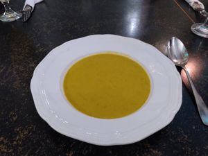 Black beluga lentil soup at Hiller in Hannover