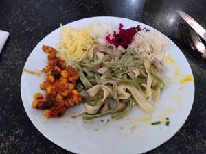 Pasta with mushrooms at Hiller in Hannover