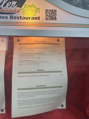 Speisekarte  at Hiller in Hannover