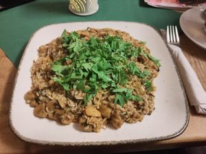 Mushroom risotto (vegan and gluten free) at Ignaz in Munich
