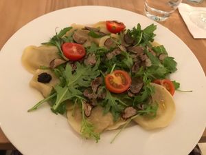 Vegan Ravioli with truffles  at Prinz Myshkin City in Munich