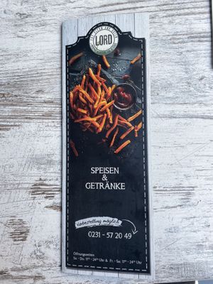 Speisekarte  at Lord in Dortmund