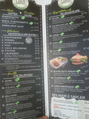 Menü April 2025 at Lord in Dortmund