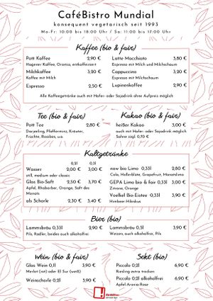  at CafeBistro Mundial in Hagen