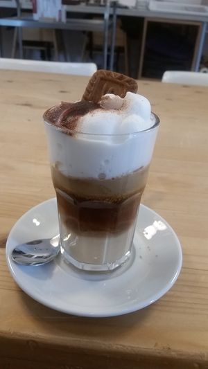 Vegan Latte Machiatto. Best of the best. ;) at CafeBistro Mundial in Hagen