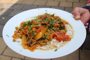 Gemüsetopf mit Basmati-Reis at CafeBistro Mundial in Hagen