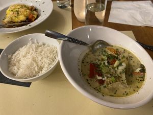 Thai vegan curry   at ThirdEye in Crete