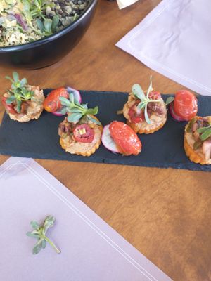 Sweet potato stacks at ThirdEye in Crete