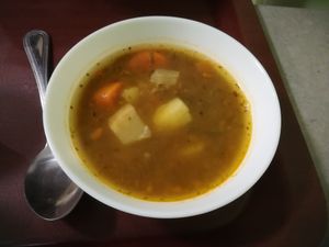 Lentil soup at Govinda I in Budapest
