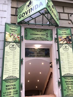 Entrance at Govinda I in Budapest