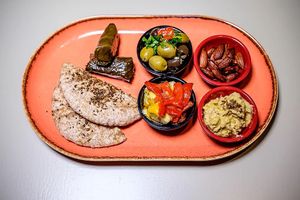 The Mezze Board  at Quay Co-op Cafe - Sullivan's Quay in Cork