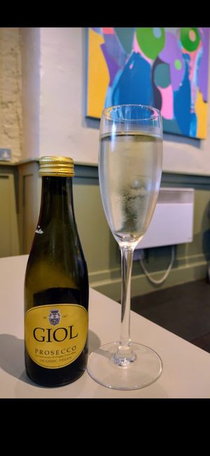 Vegan prosecco - delicious with afternoon tea at Quay Co-op Cafe - Sullivan's Quay in Cork