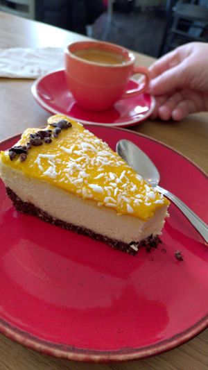 Mango tart (vegan) at Quay Co-op Cafe - Sullivan's Quay in Cork