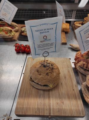 Vegan Burgeres at Quay Co-op Market in Cork