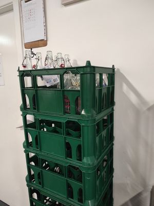 Bottles to reuse at Quay Co-op Market in Cork