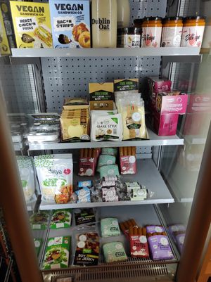 Vegan cheeses at Cornucopia in Dublin