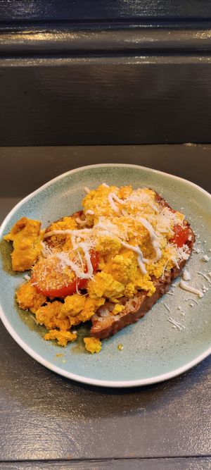 scrumbled tofu at Cornucopia in Dublin