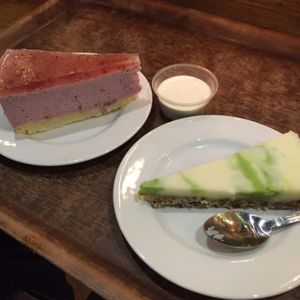 White choc mint and a cheesecake  at Cornucopia in Dublin