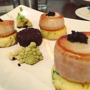 Vegan scallops  at Cornucopia in Dublin