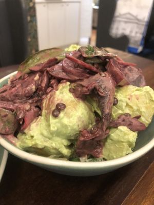 potato and beet salad  at Cornucopia in Dublin