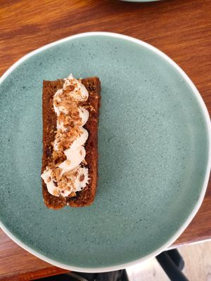 Vegan carrot cake at Cornucopia in Dublin