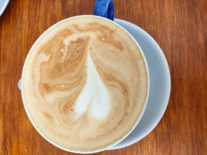 Coconut latte at Cornucopia in Dublin