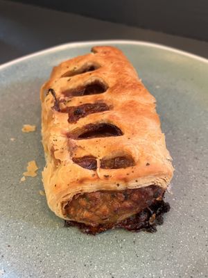 Sausage roll (seitan)  at Cornucopia in Dublin