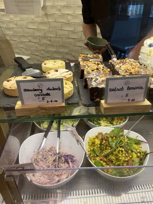 Dessert and salads  at Cornucopia in Dublin