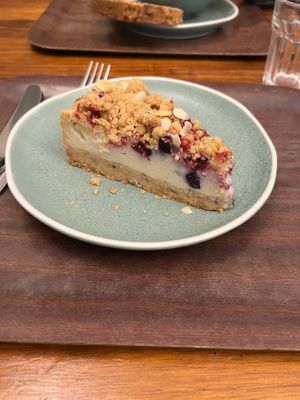 Berry crumble cheesecake  at Cornucopia in Dublin