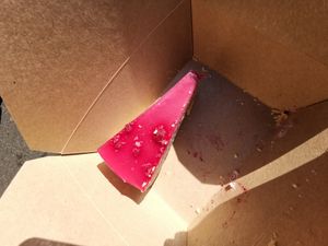 Strawberry cheesecake from the top at Cornucopia in Dublin