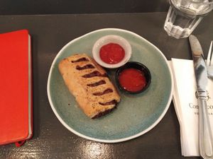 sausage roll at Cornucopia in Dublin