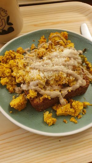Tofu scramble at Cornucopia in Dublin