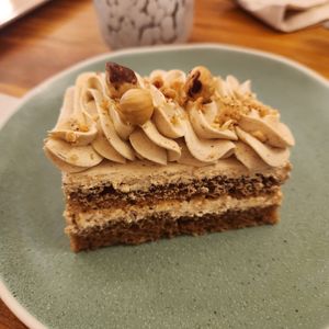 Hazelnut cake...moist, sweet, wonderful at Cornucopia in Dublin
