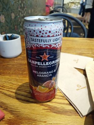 Fizzy drink at Cornucopia in Dublin