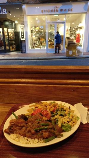 Window seat at Cornucopia in Dublin