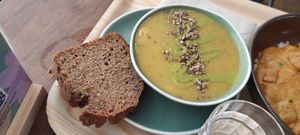 Peas soup at Cornucopia in Dublin