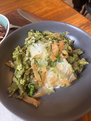 Tofu feta and spinach filo pie  at Cornucopia in Dublin