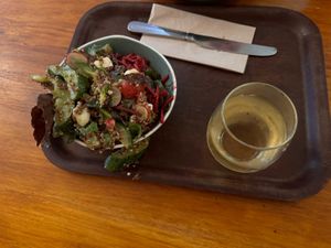 Quinoa salad and beet root salad  at Cornucopia in Dublin