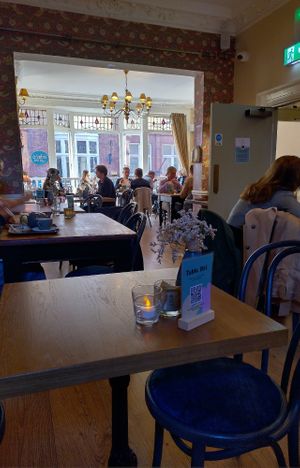 Upstairs seating at Cornucopia in Dublin