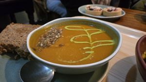 Tomato soup at Cornucopia in Dublin