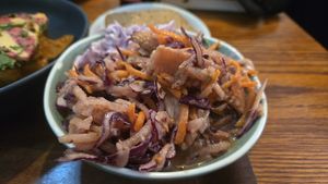 Coleslaw and red cabbage salad at Cornucopia in Dublin